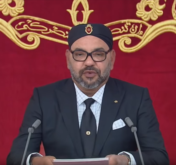 Le roi Mohammed VI le 20 août 2019, à l'occasion du 66e anniversaire de la Révolution du roi et du peuple. &copy; YouTube/Al Aoula TV