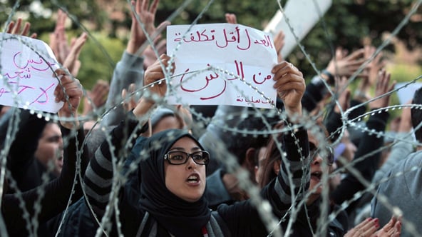 Des manifestants de Siliana, le 30 novembre 2012 &copy; Amine Landoulsi/AP/SIPA