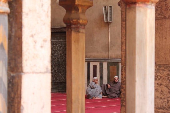 Dans l'iwan de la mosquée Sultan Hassan &copy; Laurent de Saint Périer pour J.A.