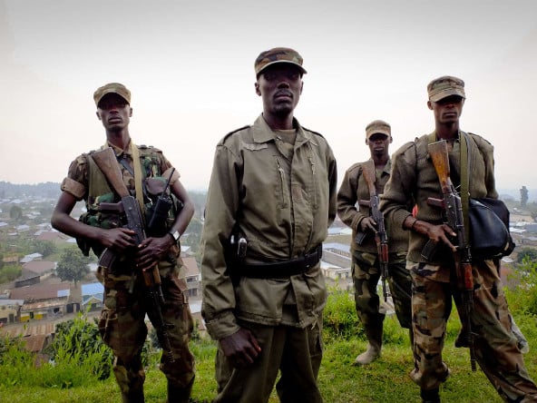 Sultani Makenga, chef militaire du M23, le 8 juillet 2012 à Bunangana, dans l'est de la RDC. &copy; Marc Hofer/AP/SIPA