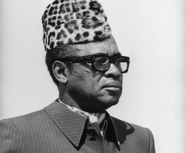 Mobutu Sese Seko, président du Zaïre, à Lubumbashi, dans le sud du pays, juin 1983. &copy; Pascal Maitre pour J.A.