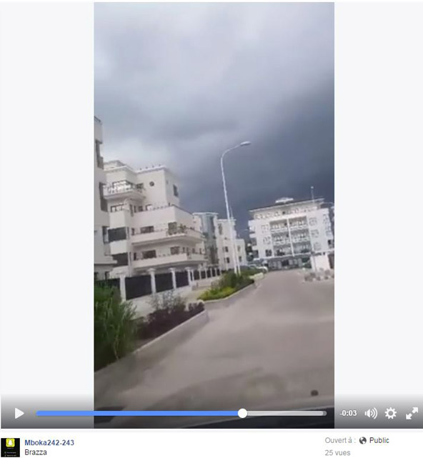 Capture d'écran d'une vidéo du compte mboka242_243 montrant une visite des beaux quartiers de Brazzaville. &copy; DR