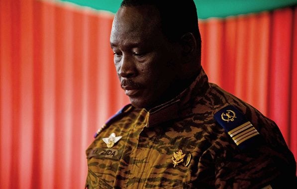 Isaac Yacouba Zida, le 3 novembre 2014, alors lieutenant-colonel. &copy; Theo Renaut/AP/SIPA