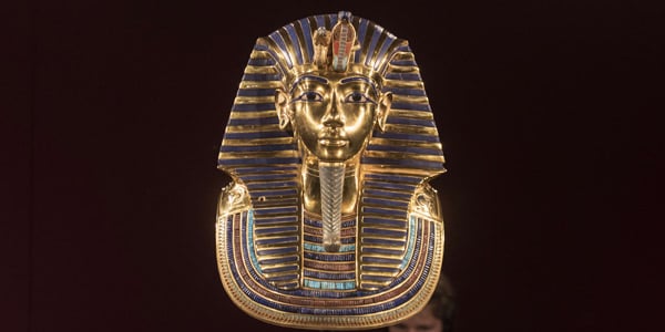 Le masque mortuaire de la momie du pharaon égyptien Toutankhamon. &copy; Jens Meyer/AP/SIPA