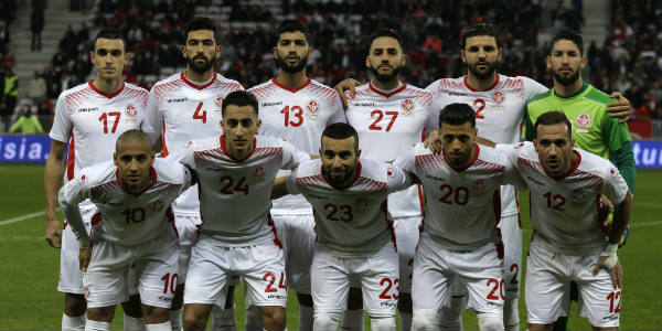 La sélection tunisienne de football, le 27 mars 2018. &copy; Claude Paris/AP/SIPA