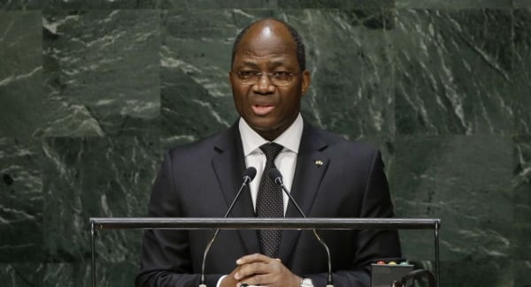 Djibrill Bassolé à la tribune de l'ONU, à New-York, le 29 septembre 2014. &copy; Frank Franklin II/AP/SIPA