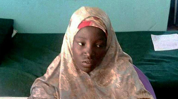 Une photo d'Amina Ali, rescapées de Chibok, prise à Damboa et diffusée par l'armée nigériane le 18 mai 2016. &copy; Stringer/AFP