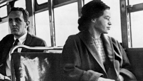 Photo non-datée de Rosa Parks dans un bus de Montgomery. &copy; AP/Sipa
