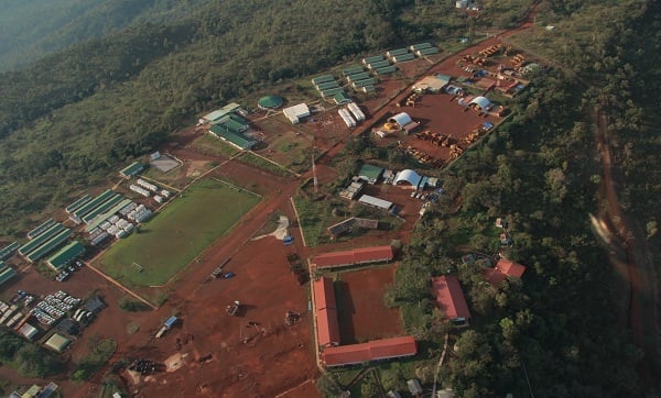 Vue du Camp Kanga de la mine Simandou en Guinée. &copy; Rio Tinto