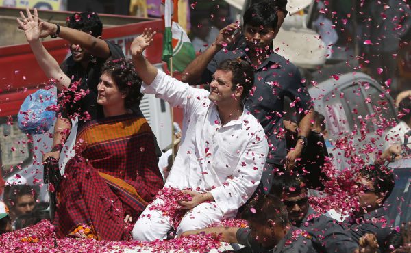Rahul Gandhi et sa sœur Priyanka Vadra. &copy; Rajesh Kumar Singh/AP/SIPA