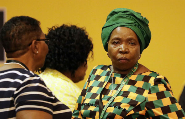 Nkosazana Dlamini-Zuma lors du congrès de l'ANC à Johannesburg, le 18 décembre 2017. &copy; Themba Hadebe/AP/SIPA