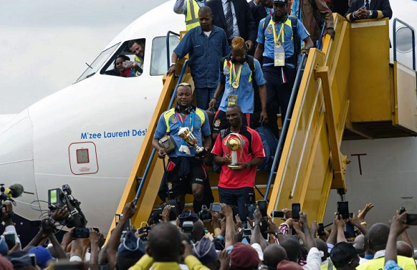 Une marée humaine pour le retour à Kinshasa des Léopards, le 8 février 2016. &copy; Junior Kannah / AFP