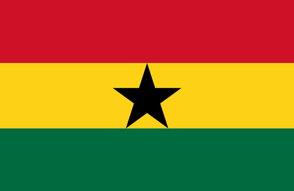 Le drapeau national du Ghana. &copy; DR