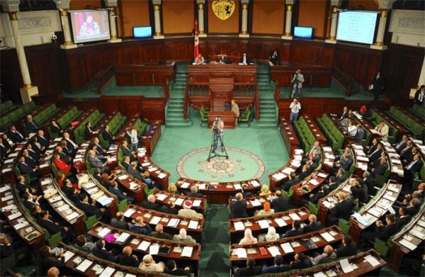 L'Assemblée des représentants du peuple (ARP) en Tunisie, lors de l'inauguration du nouveau Parlement le 2 décembre 2014. &copy; Hassene Dridi/AP/SIPA