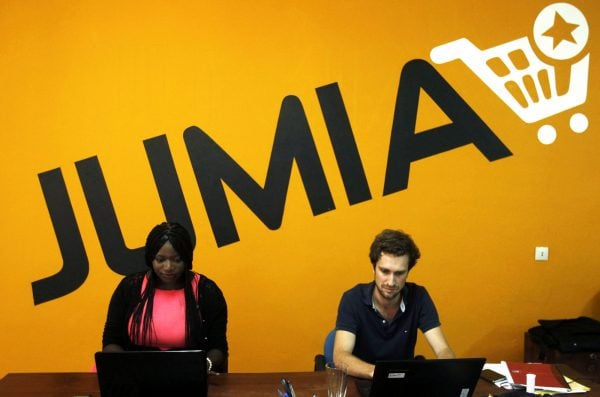 Fatoumata Ba, fondatrice de Jumia Côte d’Ivoire et Francis Disay, actuel directeur général de la filiale, à Abidjan, en 2014. &copy; Luc Gnago/REUTERS