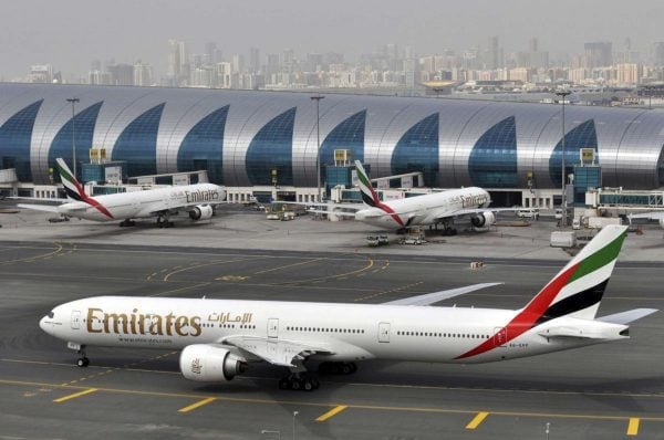 Un appareil de la compagnie Emirates, à l'aéroport international de Dubaï. &copy; Adam Scheck/AP/SIPA