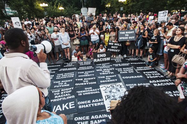 Manifestation à New York après l’acquittement en juillet 2013 de George Zimmerman, qui avait abattu le jeune Trayvon Martin. &copy; Kevin C. Downs/ZUMA/REA