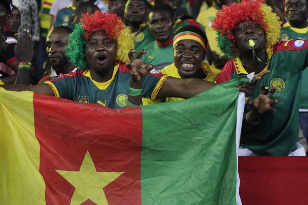 Des supporters de l'équipe de football du Cameroun pendant la CAN 2017, le 22 janvier 2017 à Libreville au Gabon. &copy; Sunday Alamba/AP/SIPA