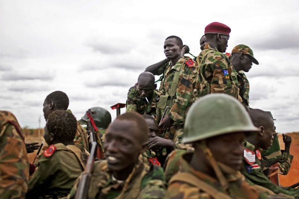Des soldats de l'armée sud-soudanaise, en 2012 dans l'État d'Unité. &copy; Pete Muller/AP/SIPA