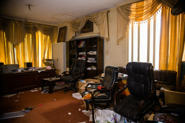 La salle où Thomas Sankara était en réunion avec des membres du CNR lorsque l'attaque a eu lieu. &copy; Photo : Sophie Garcia / HansLucas