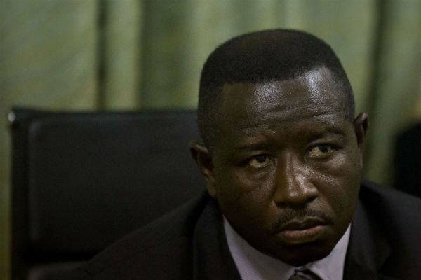 Julius Madaa Bio, candidat à la présidentielle, en 2012 à Freetown, en Sierra Leone. &copy; Rebecca Blackwell/AP/SIPA