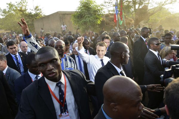 Emmanuel Macron à Ouagadougou, le 28 novembe 2017. &copy; Ahmed Yempabou Ouoba/AP/SIPA