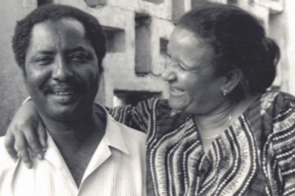Deyda Hydara et son épouse Maria, en 1989. &copy; DR / Famille Hydara / RSF