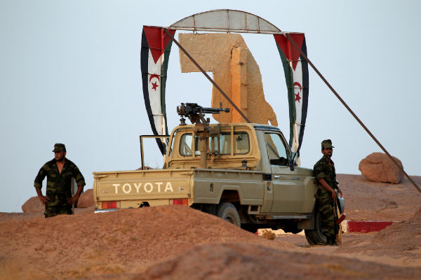Des hommes du Polisario, à Bir Lahlou, en septembre 2016. &copy; REUTERS/Zohra Bensemra