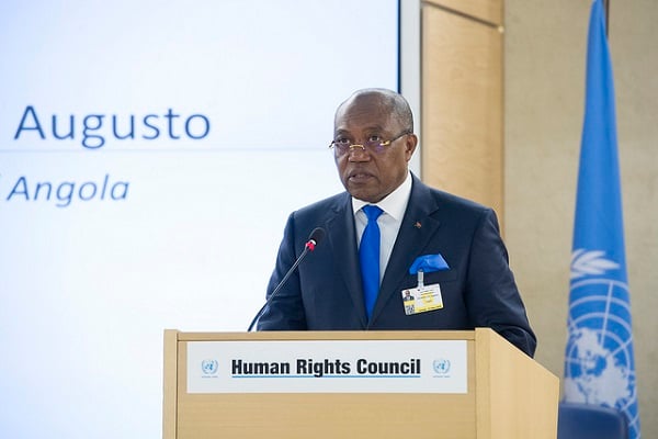 Manuel Domingos Augusto, Ministre des relations extérieures de l'Angola à la 37ème session du Conseil des droits de l'homme &copy; Violaine Martin / Flickr ONU Genève