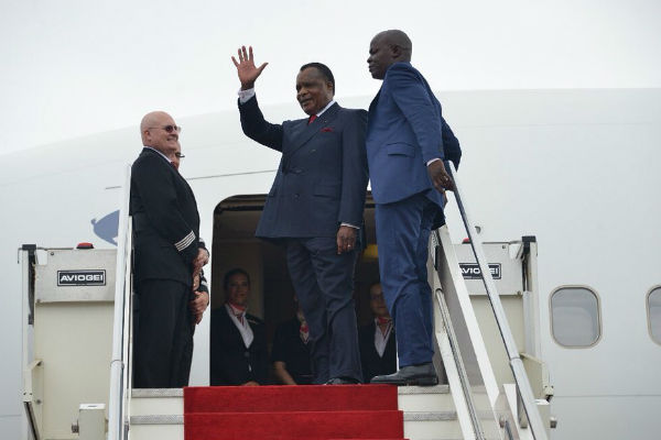 Denis Sassou Nguesso, à son départ de Brazzaville pour Erevan, le 10 octobre 2018. &copy; DR / Présidence congolaise