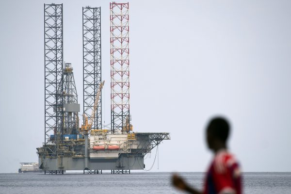 Platforme pétrolière offshore au large de Port-Gentil au Gabon. &copy; Justin TALLIS/AFP