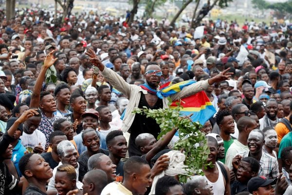 Des supporters de Felix Tshiseked le 10 janvier 2019. &copy; Reuters
