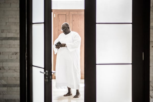 Papa Massata Diack, dans sa maison à Dakar, le 7 février 2017. &copy; Sylvain Cherkaoui / Jeune Afrique