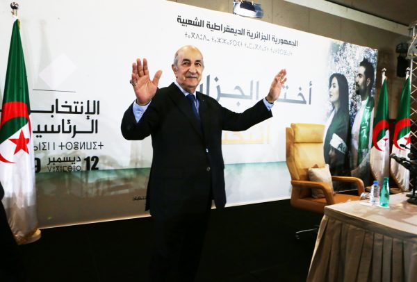 Abdelmadjid Tebboune lors d’une conférence de presse après sa victoire à la présidentielle, le 13 décembre, à Alger. &copy; Farouk Batiche / Anadolu Agency