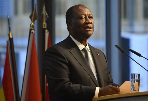 Le président ivoirien Alassane Ouattara donnant un discours le 19 novembre dernier à Berlin. &copy; John MacDougall/AP/SIPA
