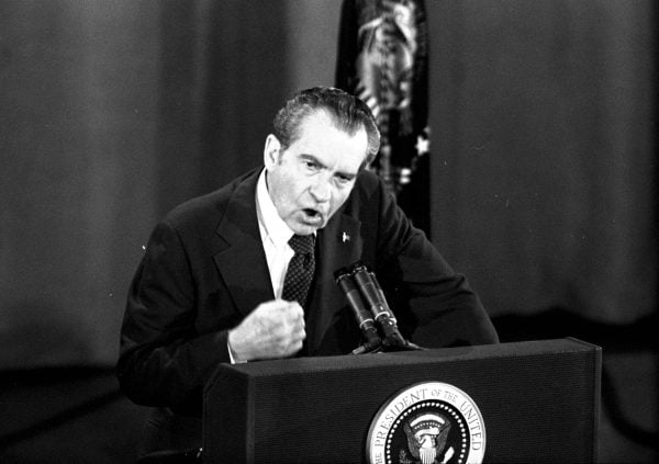 Le président américain, Richard Nixon, ici en 1974 était un paranoïaque notoire. &copy; AP/SIPA