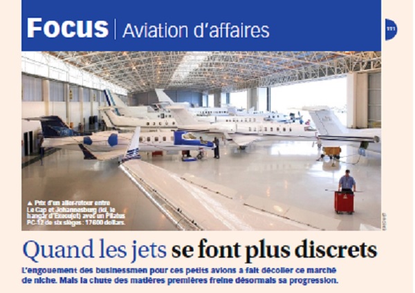 Focus Aviation d'affaires dans Jeune Afrique 2897. &copy; Jeune Afrique.
