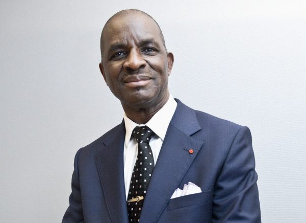 Jean Kacou Diagou, PDG du groupe NSIA, lors d’une visite à Jeune Afrique, le 7 mars 2011, à Paris. &copy; Vincent Fournier/JA