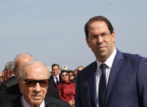 Le President tunisien Beji Caid Essebsi et le premier ministre Youssef Chahed en octobre 2018 &copy; MOHAMMED HAMMI/SIPA