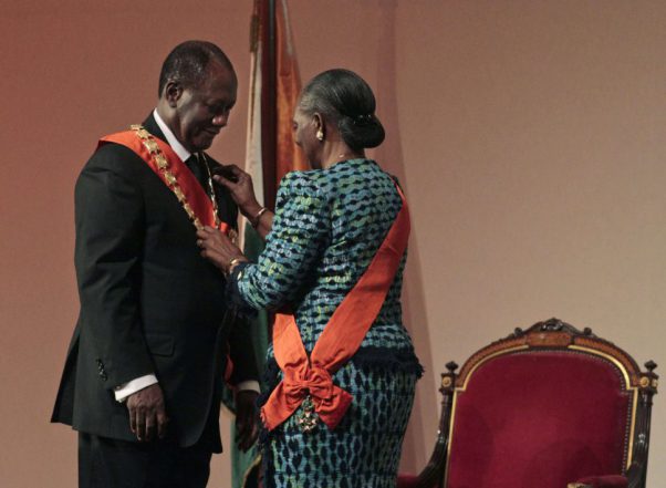 La chancelière Henriette Diabaté à l'investiture du président Alassane Ouattara, le 21 mai 2011, à Yamoussoukro, Côte d'Ivoire. &copy; Rebecca Blackwell/ AP/SIPA
