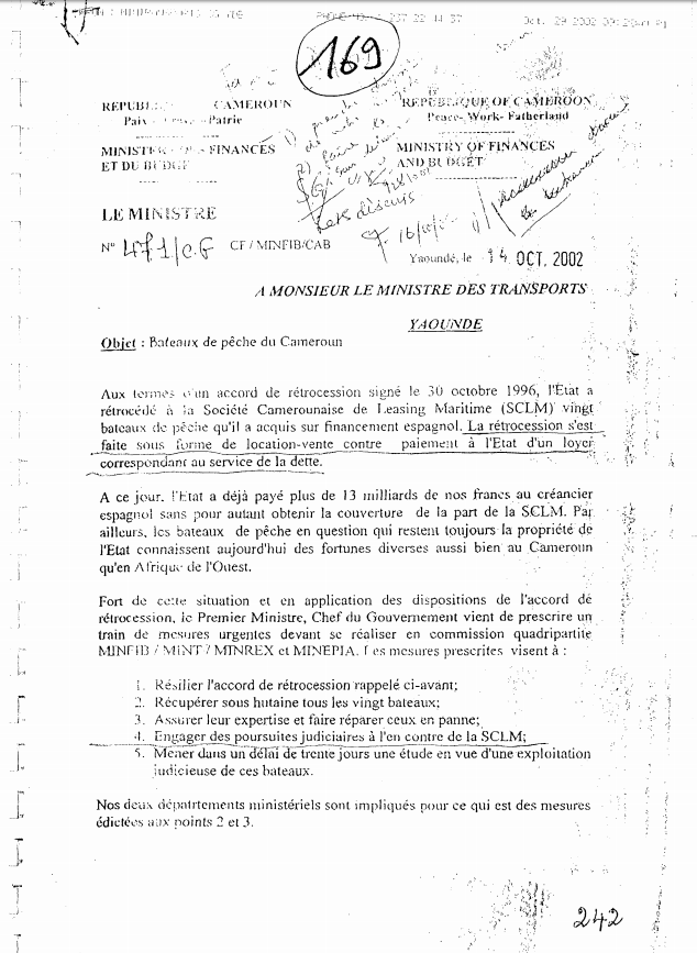 Demande de poursuites judiciaires par l'État du Cameroun à l'encontre de la SCLM. &copy; DR