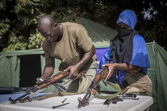 Une "similation de DDR", organisée à Bamako par le génie militaire en avril 2017. &copy; MINUSMA /Harandane Dicko