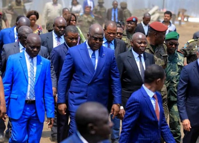 Le président congolais, Félix Tshisekedi, et son directeur de cabinet, Vital Kamerhe, lors d'une visite officielle le 2 septembre 2019. &copy; DR / présidence de la République, RDC