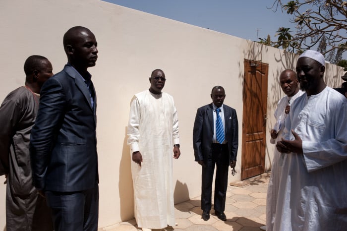 Macky Sall, le 27 février 2012 à son domicile à Dakar. &copy; Emilie Régnier pour Jeune Afrique.
