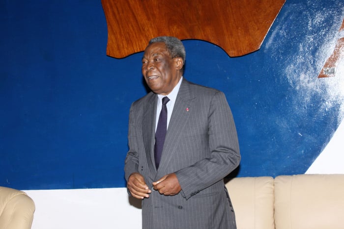 Marcel Niat Njifenji, le président du Sénat camerounais. &copy; Jean-Pierre KEPSEU pour Jeune Afrique