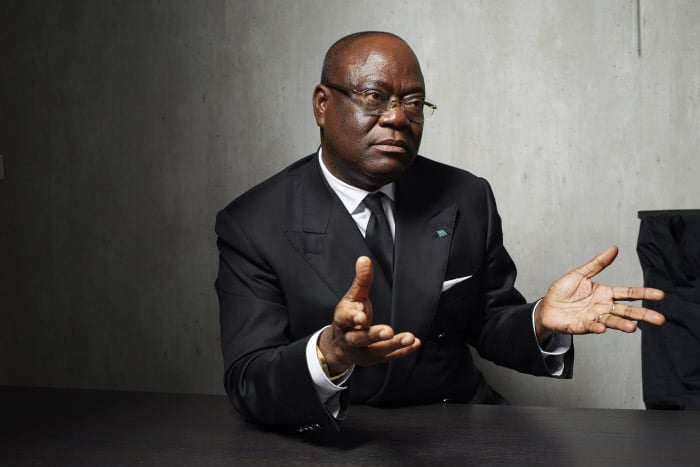 Tryphon Kin-Kiey Mulumba, candidat à la présidentielle en RDC. &copy; Bruno Levy pour JA