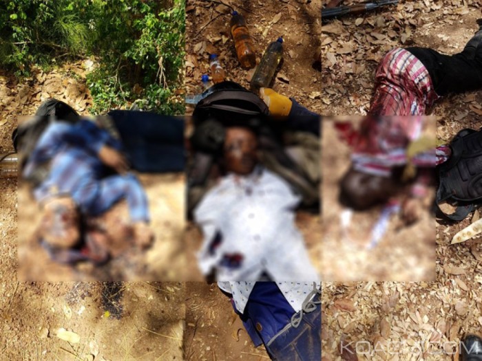Un photomontage des assaillants tués à l’ambassade de France sur le site Koaci.com.
