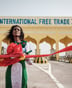 Devant la Djibouti International Free Trade Zone (DIFTZ), en juillet 2018. © YASUYOSHI CHIBA/AFP.