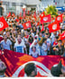 Une manifestation en Tunisie contre le gouvernement et la gestion de l’économie, en 2013 (photo d’illustration). © Amine Landoulsi/AP/SIPA