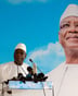 Ibrahim Boubacar Keïta, lors d’un discours à son QG de campagne, le 3 août 2018. © REUTERS/Luc Gnago